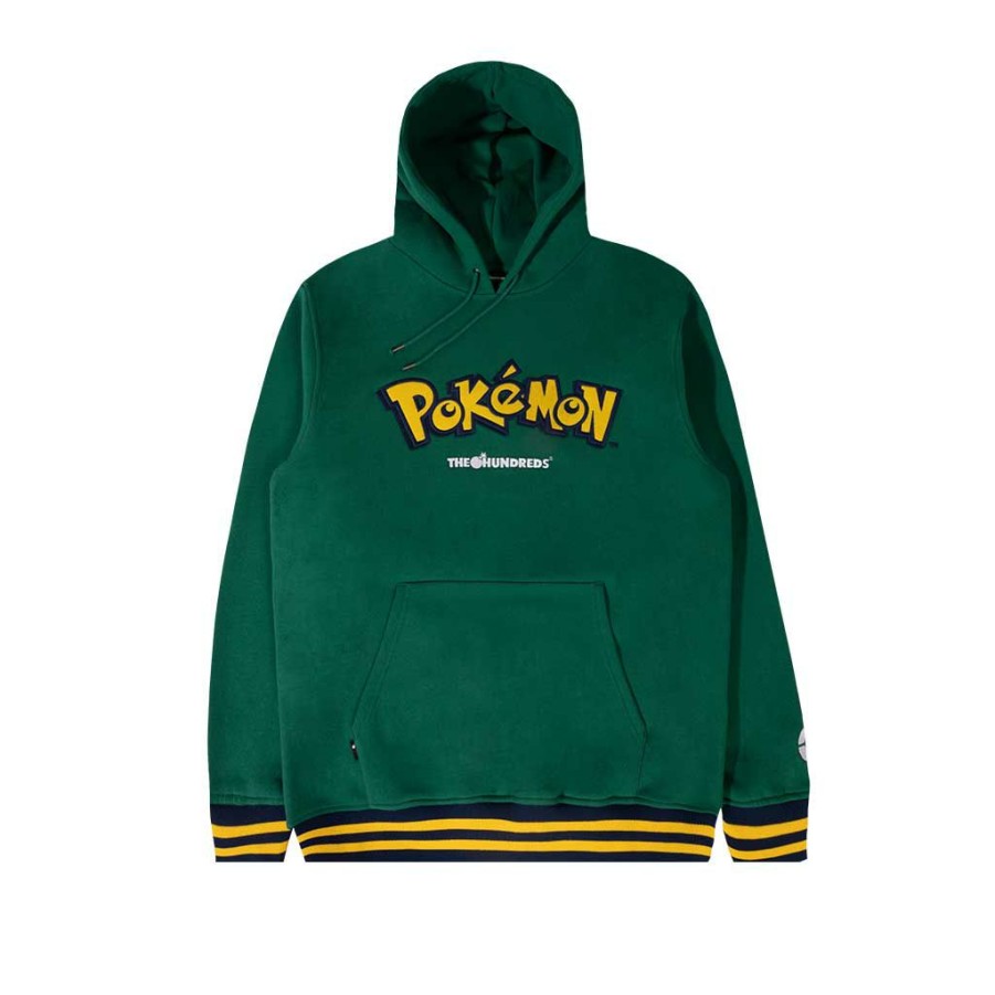 * Best-Selling The Hundreds X Pokemon Catch Em P/O Hoodie Green Men'S Hoodies & Sweatshirts