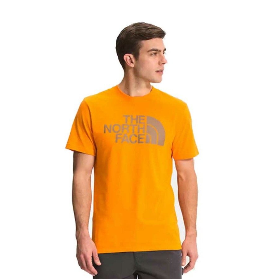 * Free Delivery The North Face Half Dome Tee Light Exuberance Orange Men'S T-Shirts