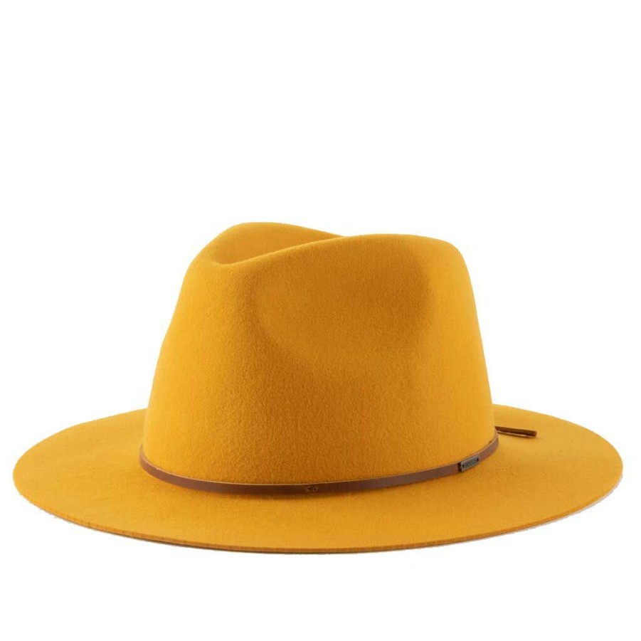 * Quick Delivery Brixton Wesley Fedora Golden Glow Men'S Hats