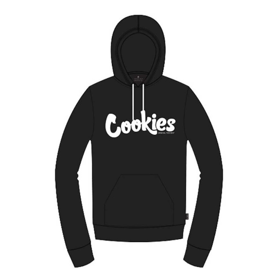 * New Cookies Original Mint Fleece Hoody Black/White Men'S Hoodies & Sweatshirts