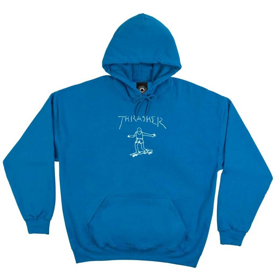 * Free Delivery Thrasher Gonz Hood Sapphire Men'S Hoodies & Sweatshirts