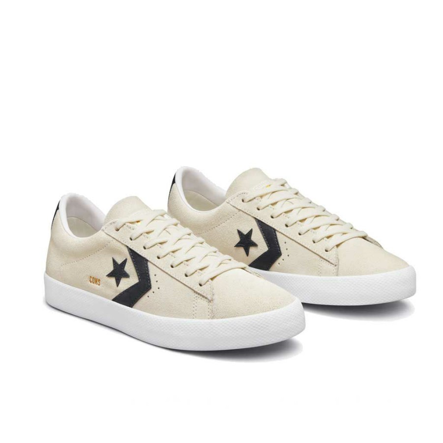 * Best Price Converse Pro Leather Vulc Pro Ox Egret/Black Men'S Shoes