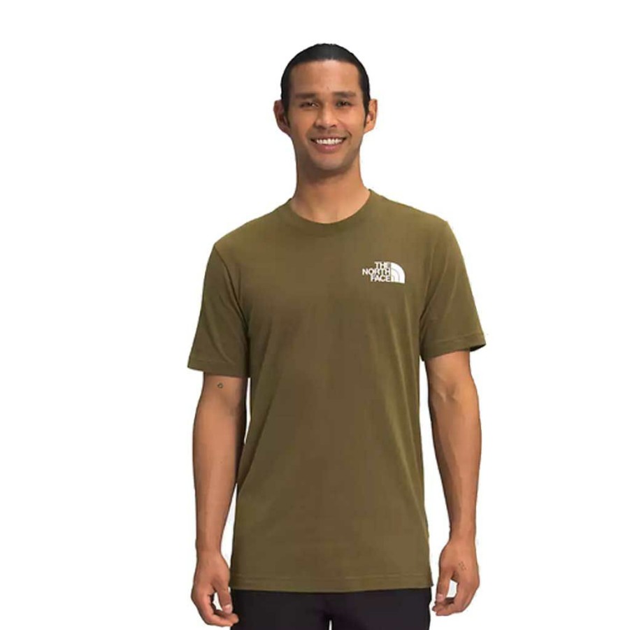 * New The North Face Box Nse Tee Military Olive Men'S T-Shirts