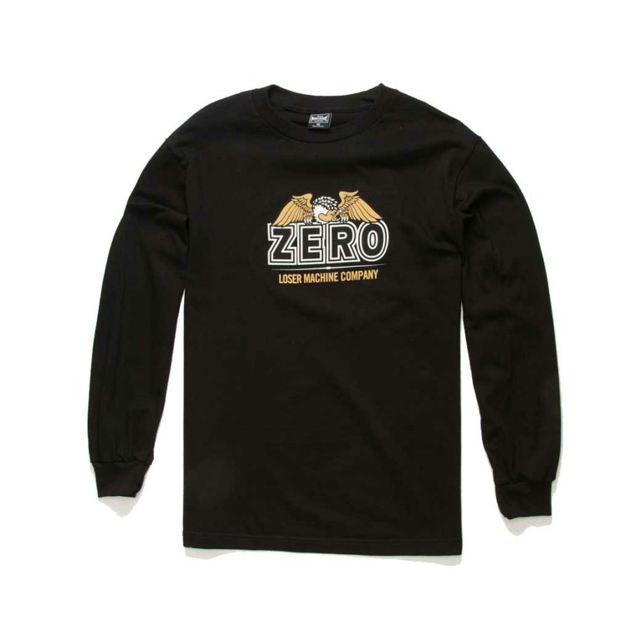 * Hot Sale Loser Machine X Zero Condor Crest L/S Tee Black Men'S T-Shirts