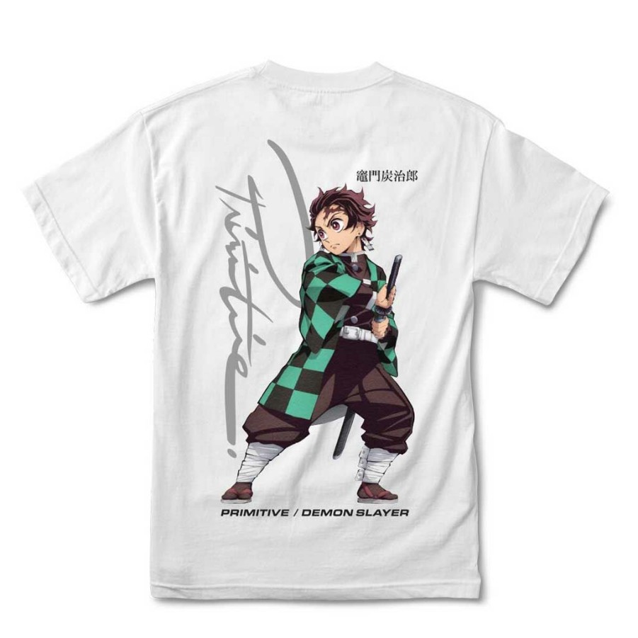 * Best-Selling Primitive X Demon Slayer Tanjiro Tee White Men'S T-Shirts