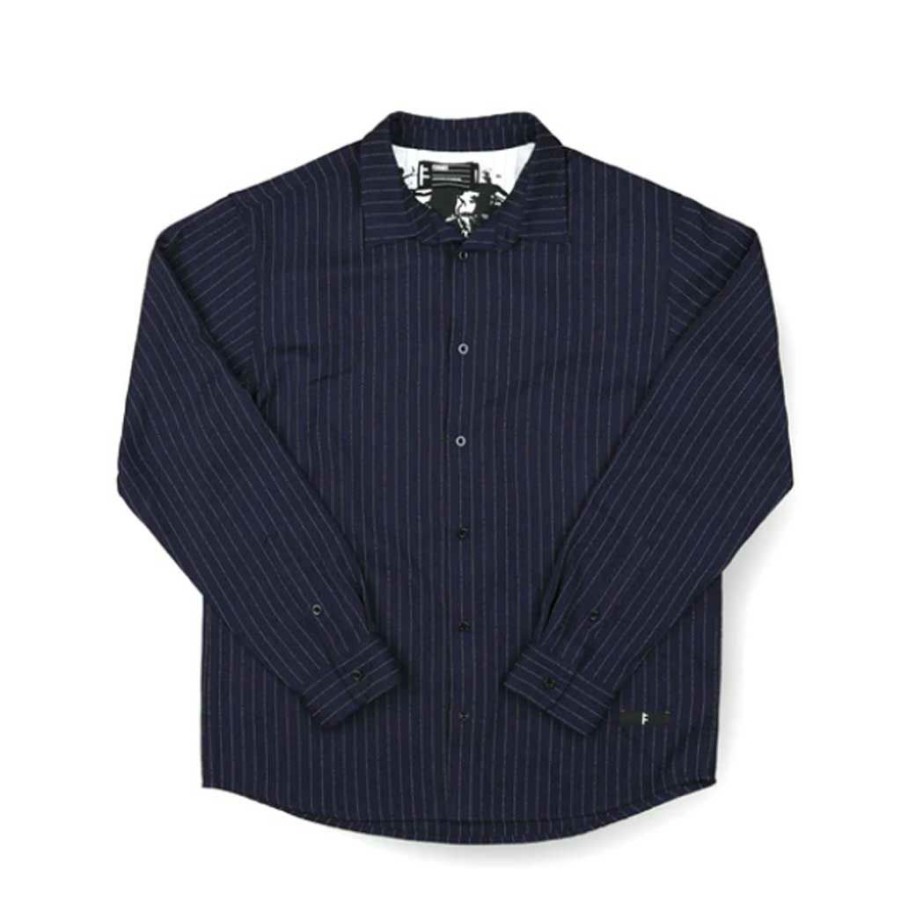 * Hot Sale Former Vivian Stripe L/S Shirt Navy Men'S Shirts