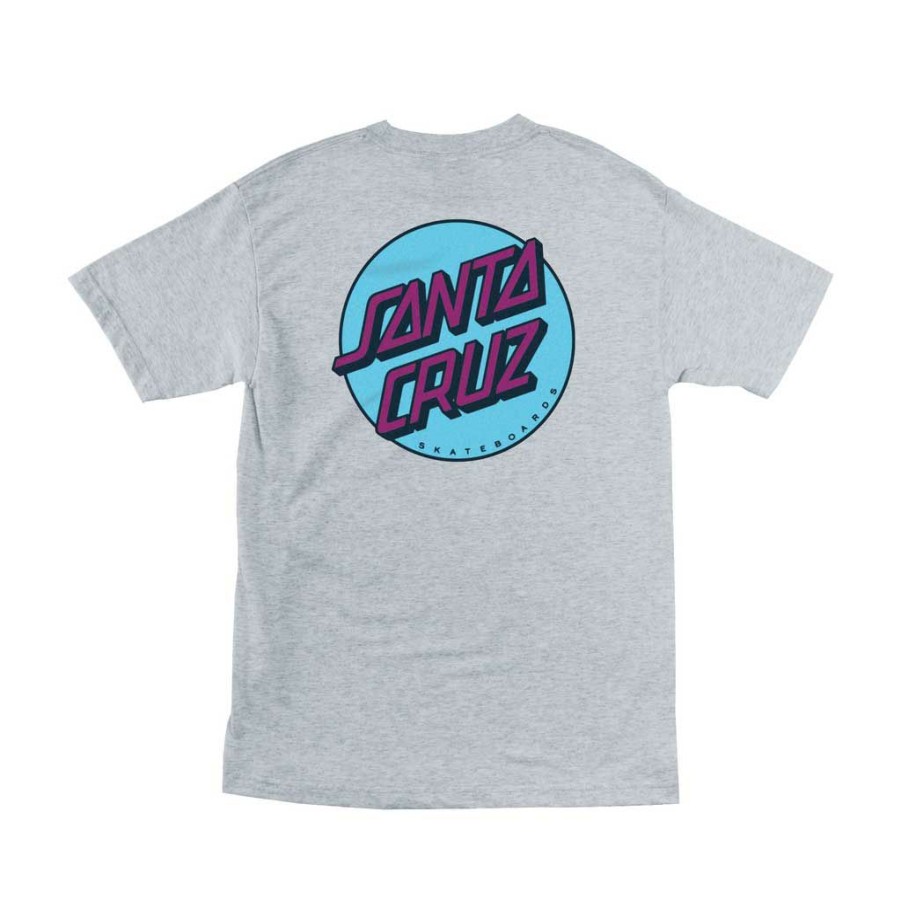 * Free Delivery Santa Cruz Other Dot Regular S/S T-Shirt Heather Grey/Blue Men'S T-Shirts