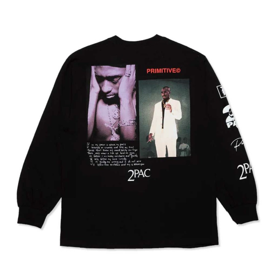 * Online Discount Primitive X Tupac Voice L/S Tee Black Men'S T-Shirts