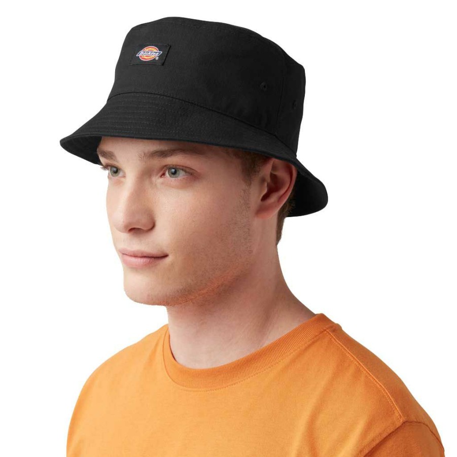 * 100% Guarantee Dickies Twill Bucket Hat Black Men'S Hats