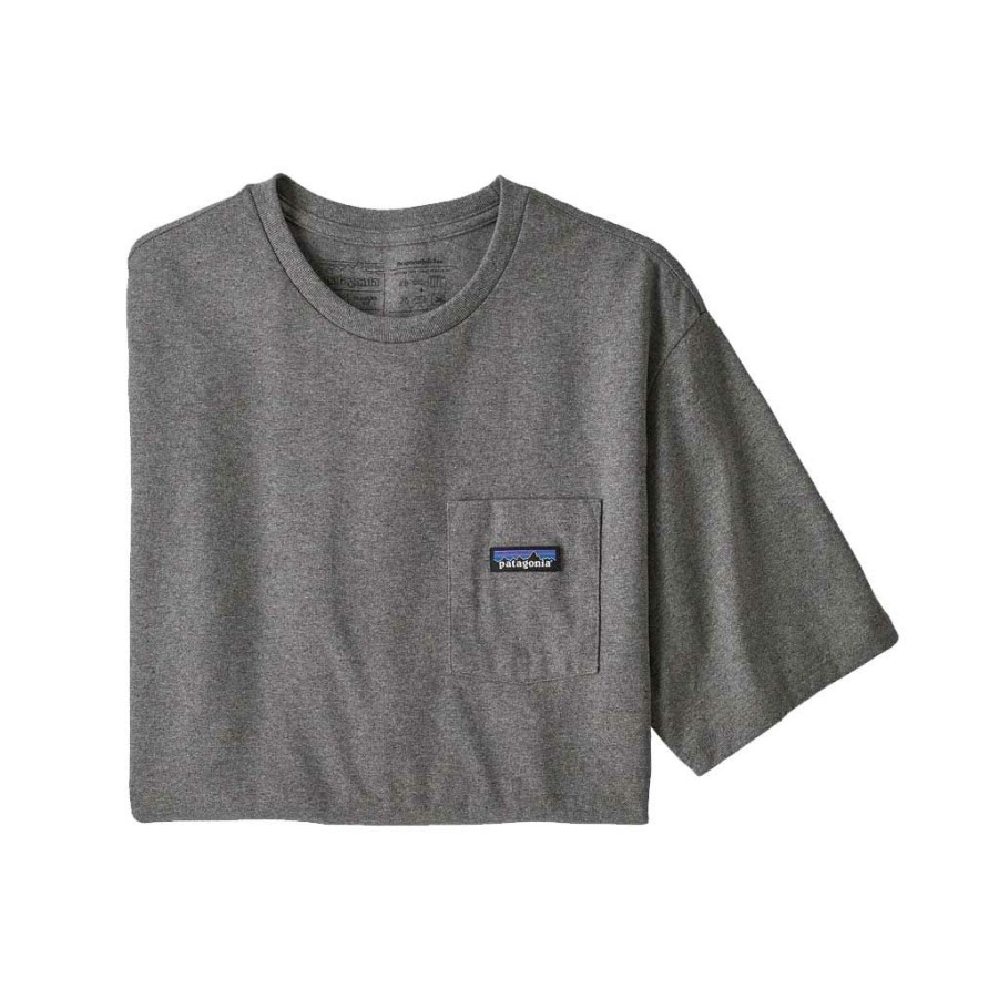 * New Patagonia P-6 Label Pocket Responsibili Tee Glh Men'S T-Shirts