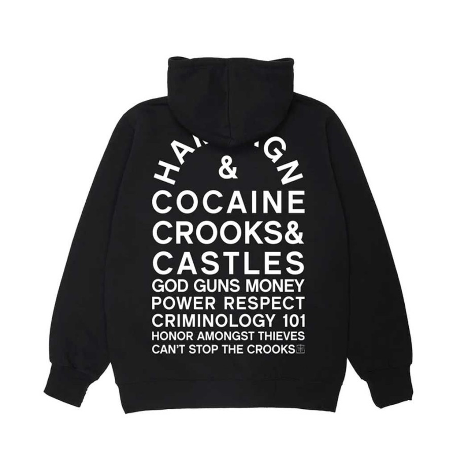 * Quick Delivery Crooks & Castle Champagne & Cocaine Hoodie Black Men'S Hoodies & Sweatshirts