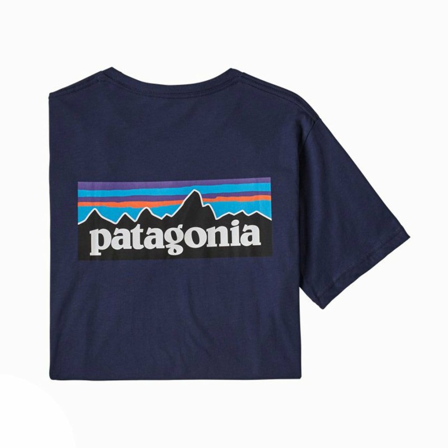 * Special Patagonia Men'S P-6 Logo Responsibili-Tee Classic Navy (Cny) Men'S T-Shirts