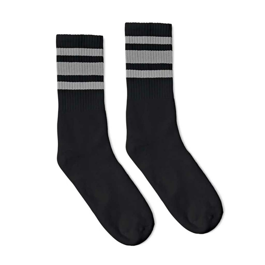 * Free Delivery Socco All American Crew Socks Black/Grey Men'S Socks