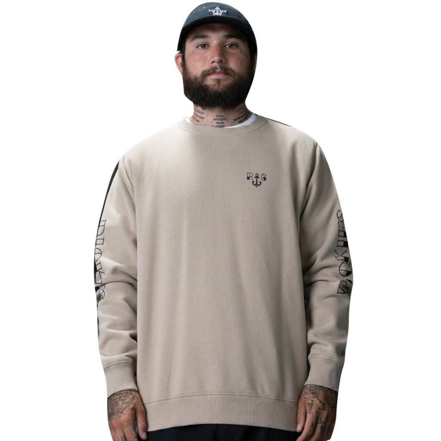 * Fashionable Dickies R.Sandoval P/O Crew Fleece Desert Sand Men'S Hoodies & Sweatshirts