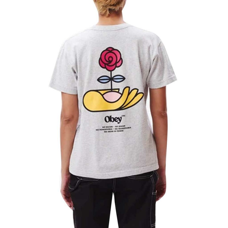 * Official Obey Women'S Plant A Seed Tee Heather Grey Women'S Shirts