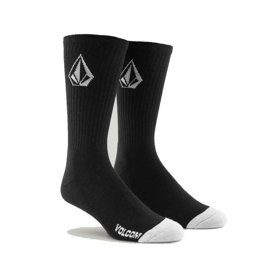 * Wholesale Volcom Full Stone Sock 3Pk Black Men'S Socks